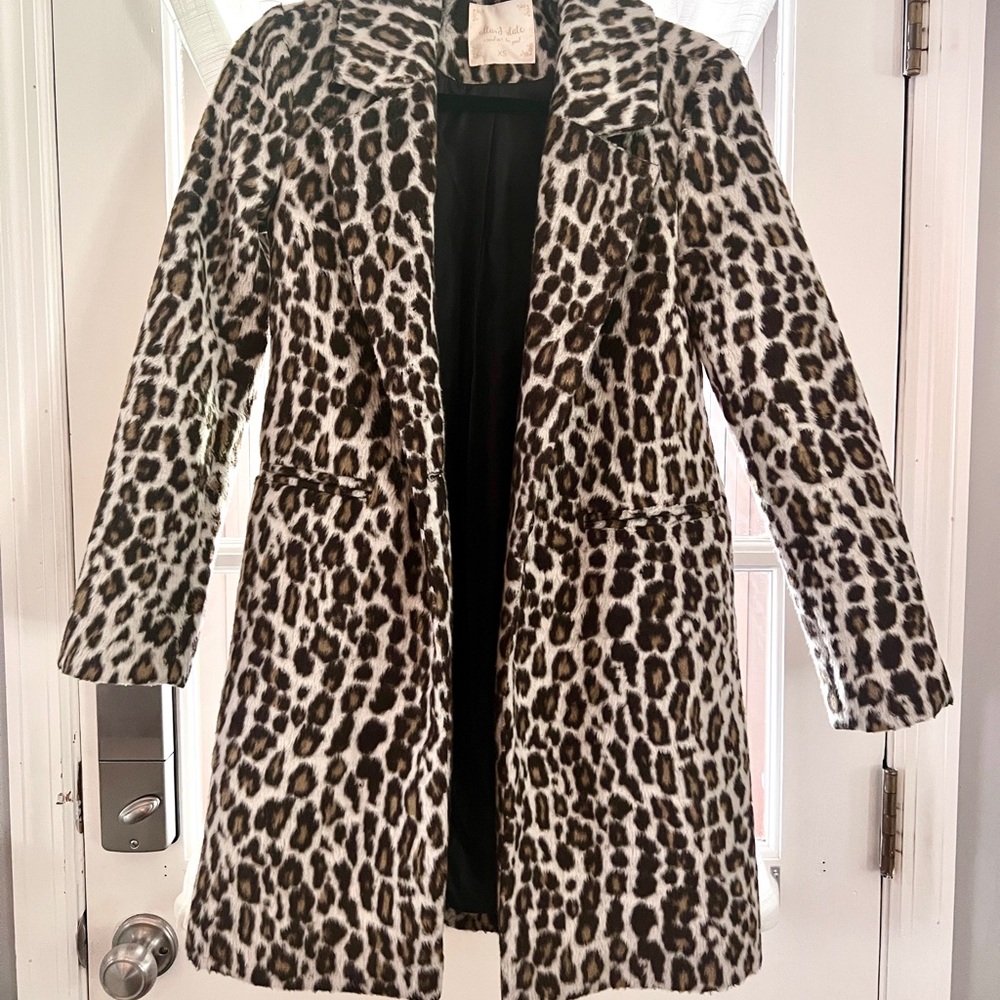 Altar’d State Cheetah/Leopard Print Coat/Jacket XS